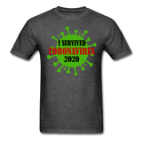 Virus Free I Survived 2020 virus Quarantine Tshirt Covid Coron Virus shirt - heather black