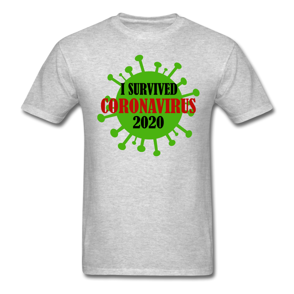 Virus Free I Survived 2020 virus Quarantine Tshirt Covid Coron Virus shirt - heather gray