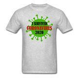 Virus Free I Survived 2020 virus Quarantine Tshirt Covid Coron Virus shirt - heather gray