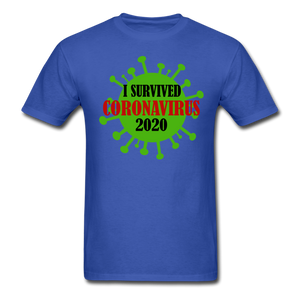 Virus Free I Survived 2020 virus Quarantine Tshirt Covid Coron Virus shirt - royal blue