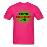 Virus Free I Survived 2020 virus Quarantine Tshirt Covid Coron Virus shirt - fuchsia