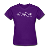Stay Home Save Lives Shirt Social Distancing Self-Quarantine Women's T-Shirt - purple