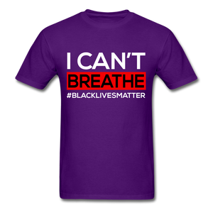 I Cant Breathe Mens Shirts Protest Tees BLM Black Lives Matter Size S-6XL - purple