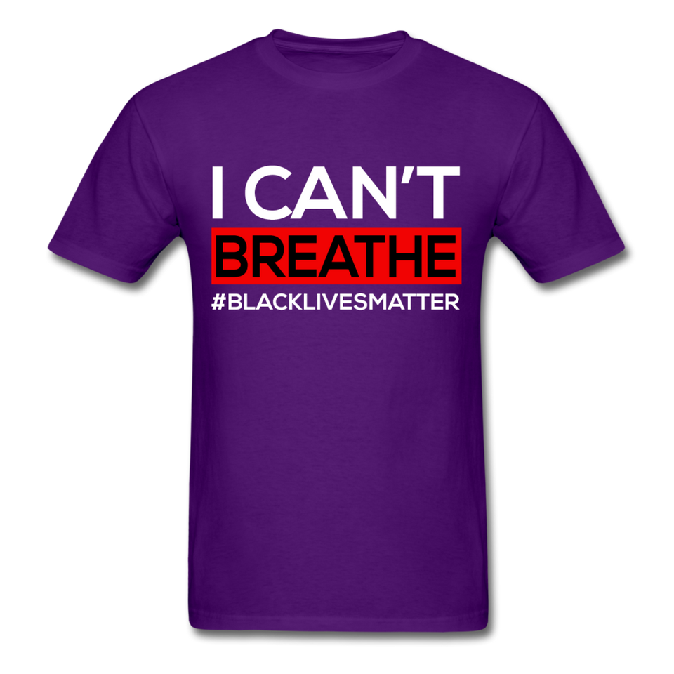 I Cant Breathe Mens Shirts Protest Tees BLM Black Lives Matter Size S-6XL - purple