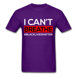 I Cant Breathe Mens Shirts Protest Tees BLM Black Lives Matter Size S-6XL - purple