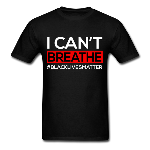 I Cant Breathe Mens Shirts Protest Tees BLM Black Lives Matter Size S-6XL - black