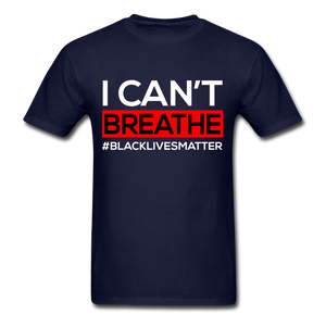 I Cant Breathe Mens Shirts Protest Tees BLM Black Lives Matter Size S-6XL - navy