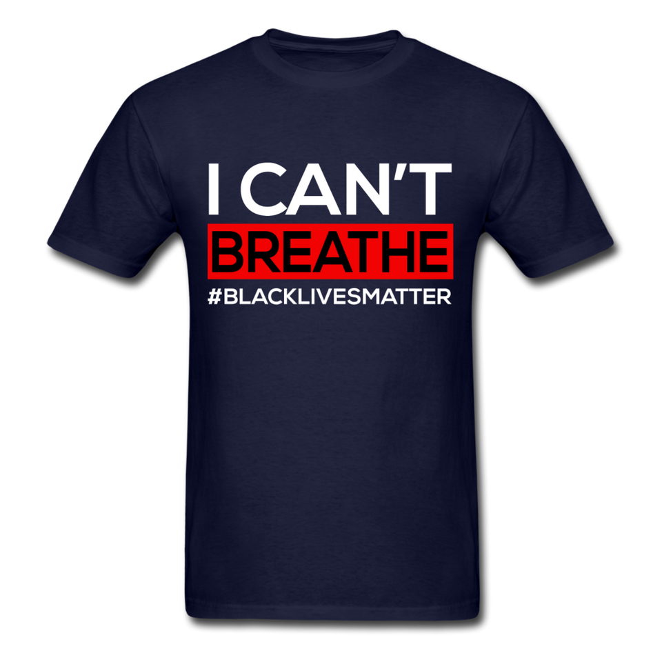 I Cant Breathe Mens Shirts Protest Tees BLM Black Lives Matter Size S-6XL - navy