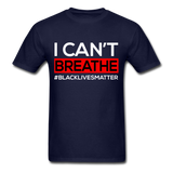 I Cant Breathe Mens Shirts Protest Tees BLM Black Lives Matter Size S-6XL - navy