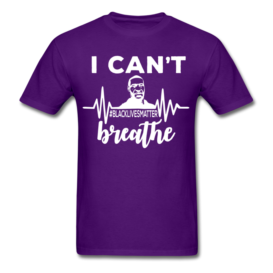 I Cant Breathe Mens Shirts Protest Tees BLM Black Lives Matter Size S-6XL - purple
