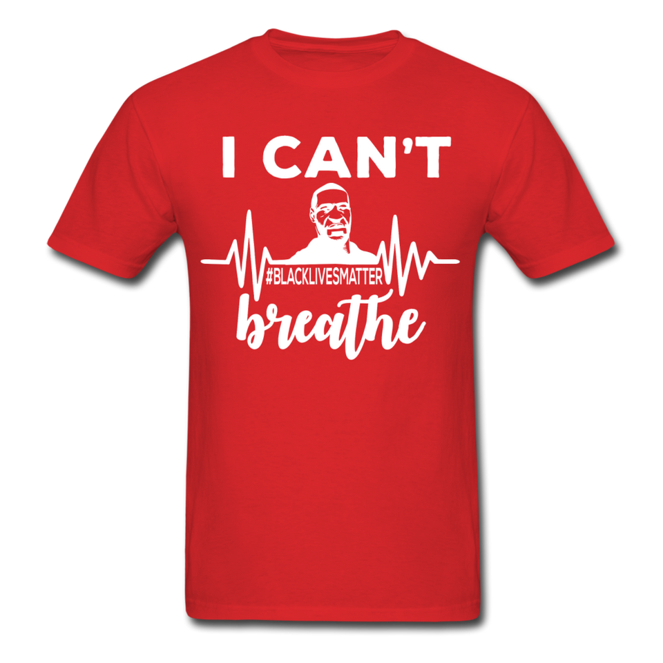 I Cant Breathe Mens Shirts Protest Tees BLM Black Lives Matter Size S-6XL - red