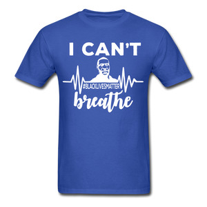 I Cant Breathe Mens Shirts Protest Tees BLM Black Lives Matter Size S-6XL - royal blue