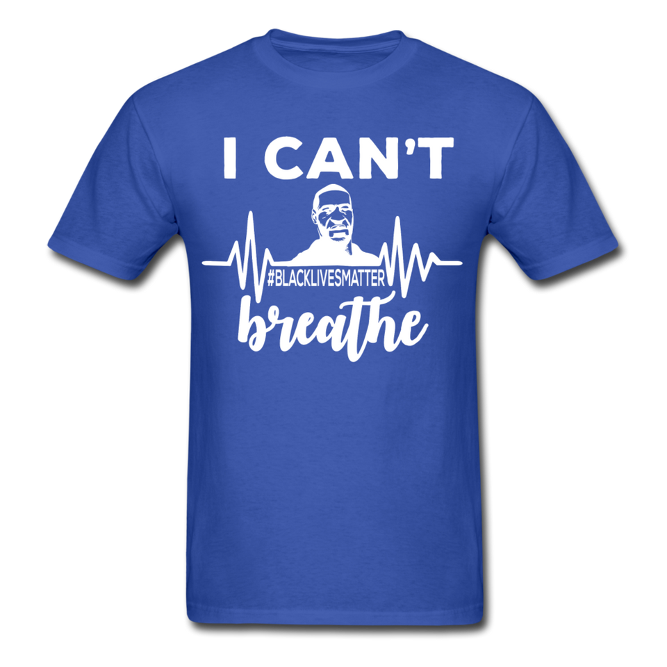 I Cant Breathe Mens Shirts Protest Tees BLM Black Lives Matter Size S-6XL - royal blue