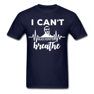 I Cant Breathe Mens Shirts Protest Tees BLM Black Lives Matter Size S-6XL - navy