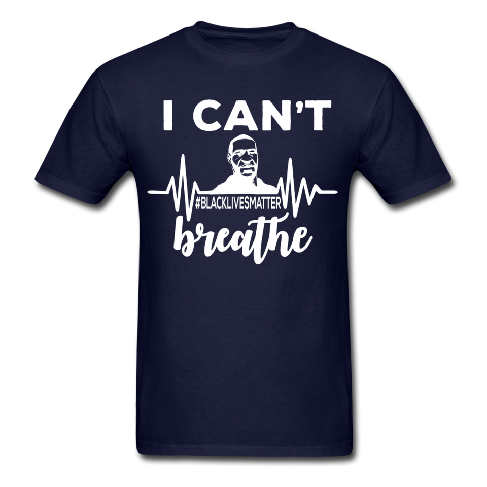 I Cant Breathe Mens Shirts Protest Tees BLM Black Lives Matter Size S-6XL - navy