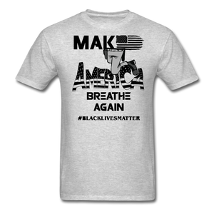 Black Lives Matter T Shirt Make America Breathe Again BLM T-Shirt Size S-6XL - heather gray
