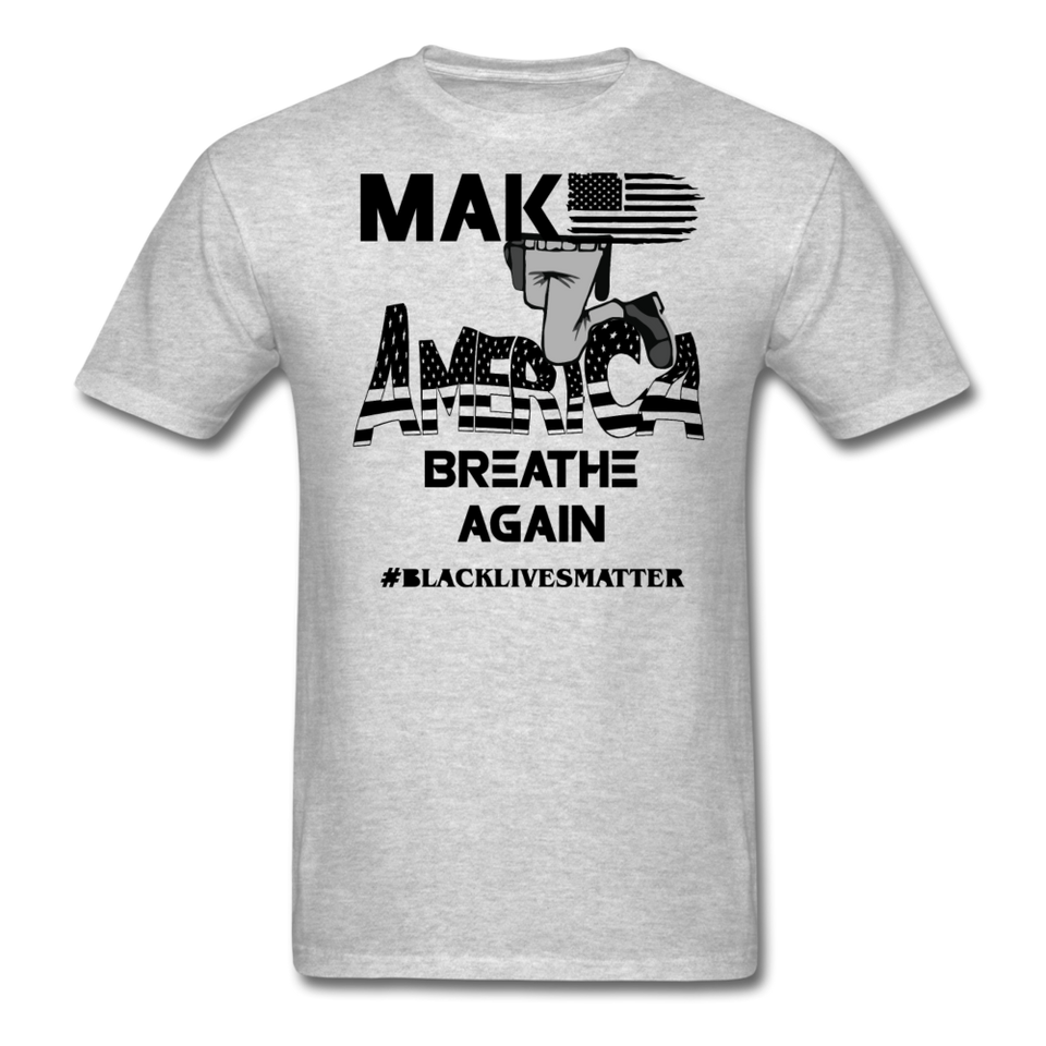Black Lives Matter T Shirt Make America Breathe Again BLM T-Shirt Size S-6XL - heather gray