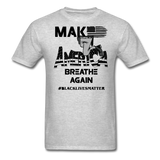 Black Lives Matter T Shirt Make America Breathe Again BLM T-Shirt Size S-6XL - heather gray