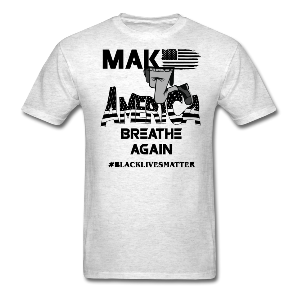 Black Lives Matter T Shirt Make America Breathe Again BLM T-Shirt Size S-6XL - light heather gray
