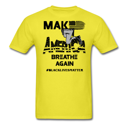 Black Lives Matter T Shirt Make America Breathe Again BLM T-Shirt Size S-6XL - yellow