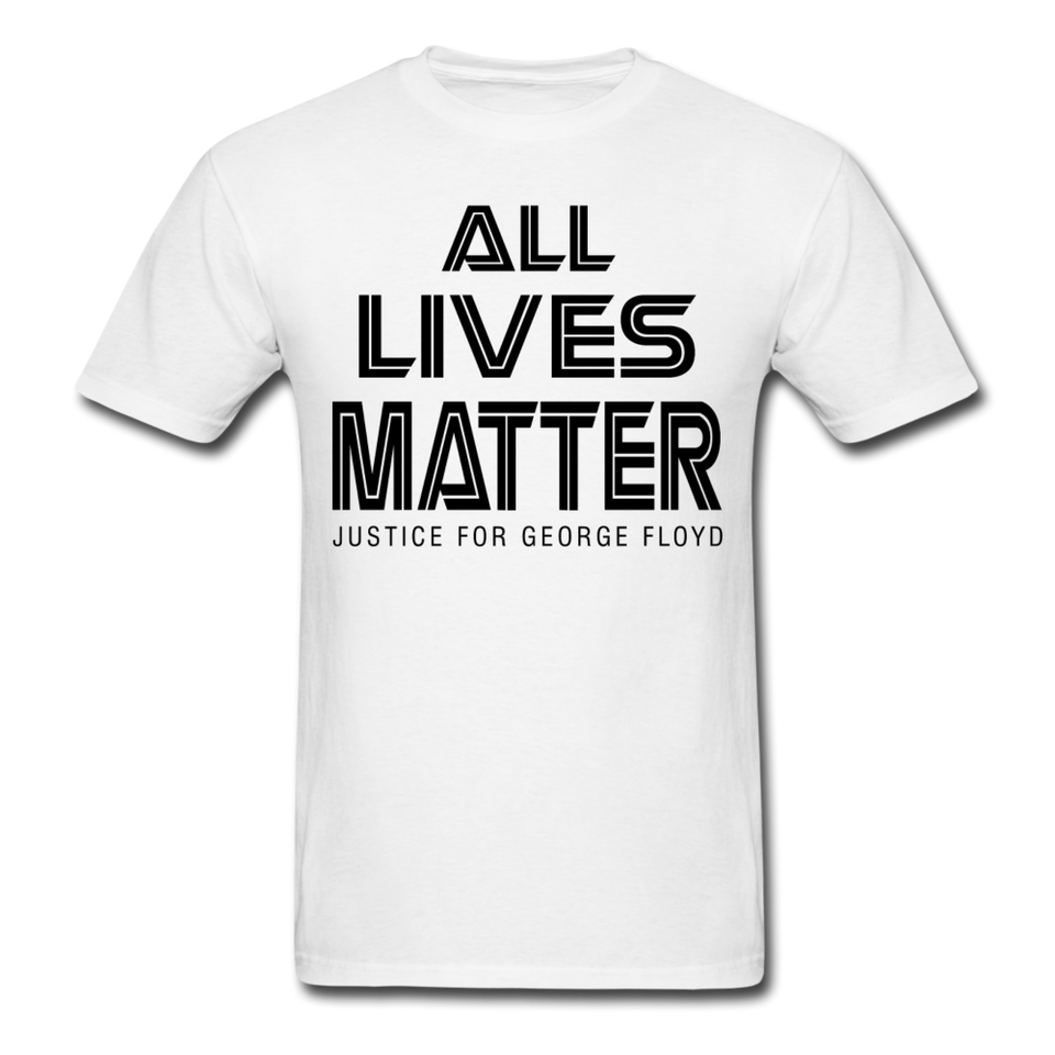Justice for George Floyd T-shirt clothing I cant breathe All black lives matter - white