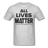 Justice for George Floyd T-shirt clothing I cant breathe All black lives matter - heather gray