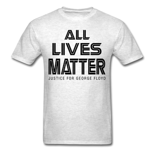 Justice for George Floyd T-shirt clothing I cant breathe All black lives matter - light heather gray
