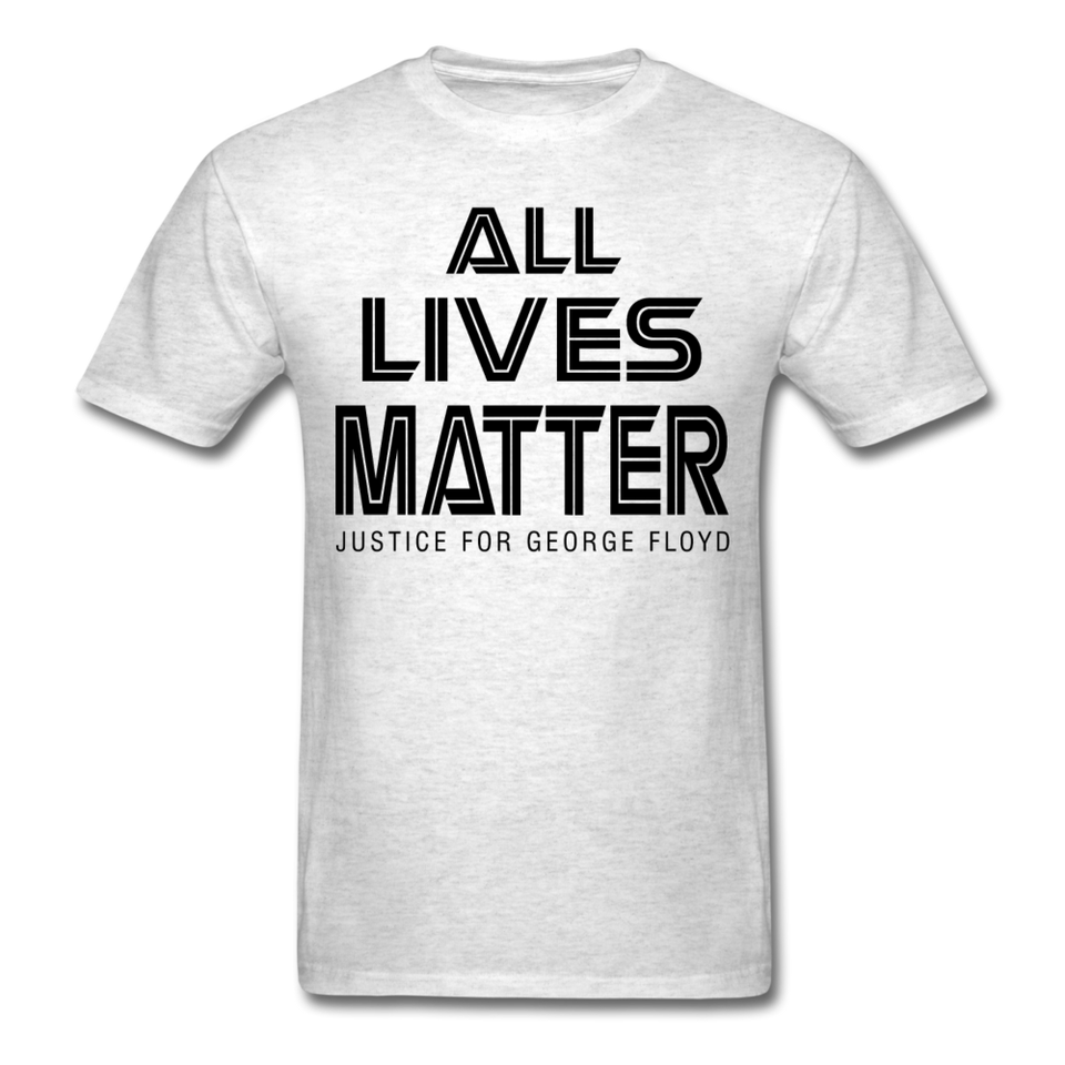 Justice for George Floyd T-shirt clothing I cant breathe All black lives matter - light heather gray