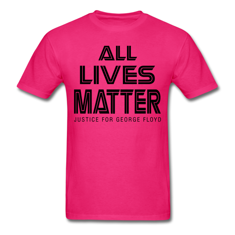 Justice for George Floyd T-shirt clothing I cant breathe All black lives matter - fuchsia