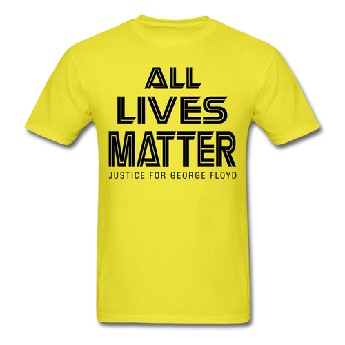 Justice for George Floyd T-shirt clothing I cant breathe All black lives matter - yellow