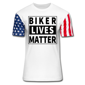Biker Lives Matter Shirt - Motorcycle Biker Rider 4th of July t shirt Size S-2XL - white