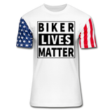 Biker Lives Matter Shirt - Motorcycle Biker Rider 4th of July t shirt Size S-2XL - white