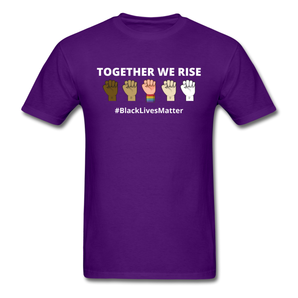 Together We Rise - Black Lives Matter T Shirt - purple