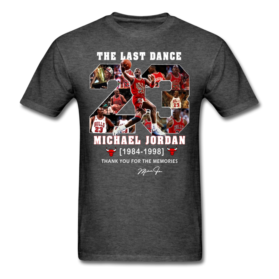 The Last Dance Michael Jordan 1984-1998 Thank You For The Memories Shirt - heather black