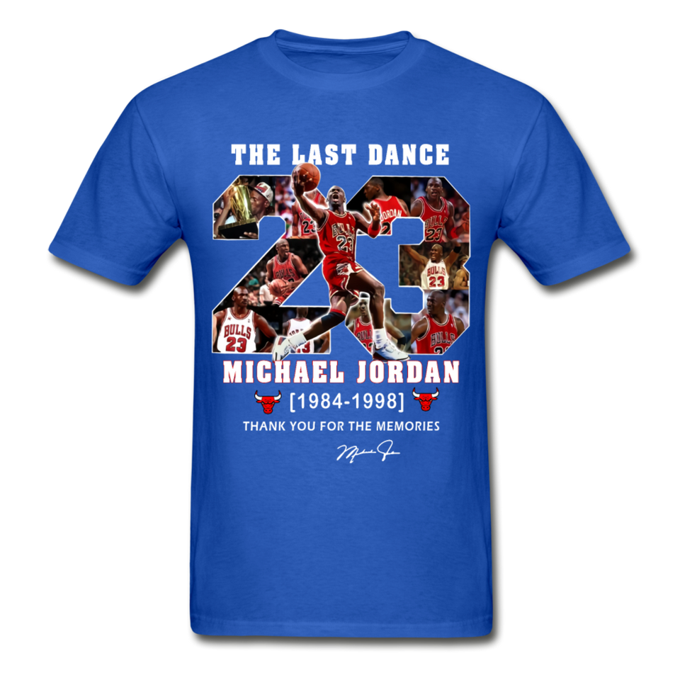 The Last Dance Michael Jordan 1984-1998 Thank You For The Memories Gildan Shirt - royal blue