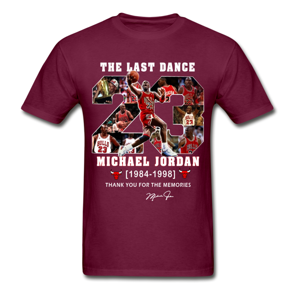 The Last Dance Michael Jordan 1984-1998 Thank You For The Memories Gildan Shirt - burgundy