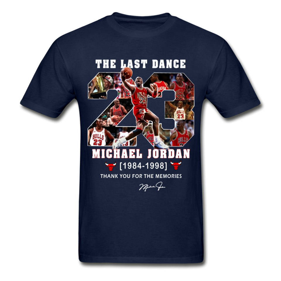 The Last Dance Michael Jordan 1984-1998 Thank You For The Memories Gildan Shirt - navy
