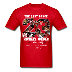 The Last Dance Michael Jordan 1984-1998 Thank You For The Memories Gildan Shirt - red