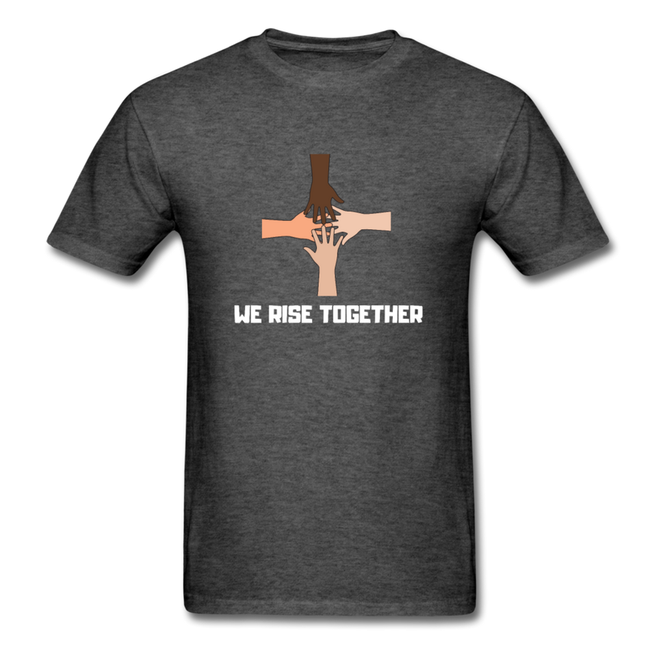 We Rise Together Melanin Black Lives Matter T Shirt - heather black