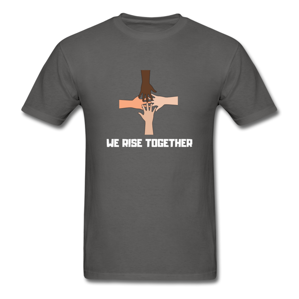 We Rise Together Melanin Black Lives Matter T Shirt - charcoal