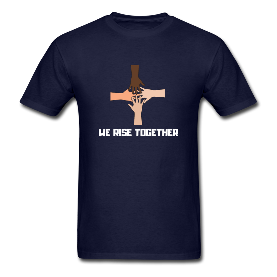 We Rise Together Melanin Black Lives Matter T Shirt - navy