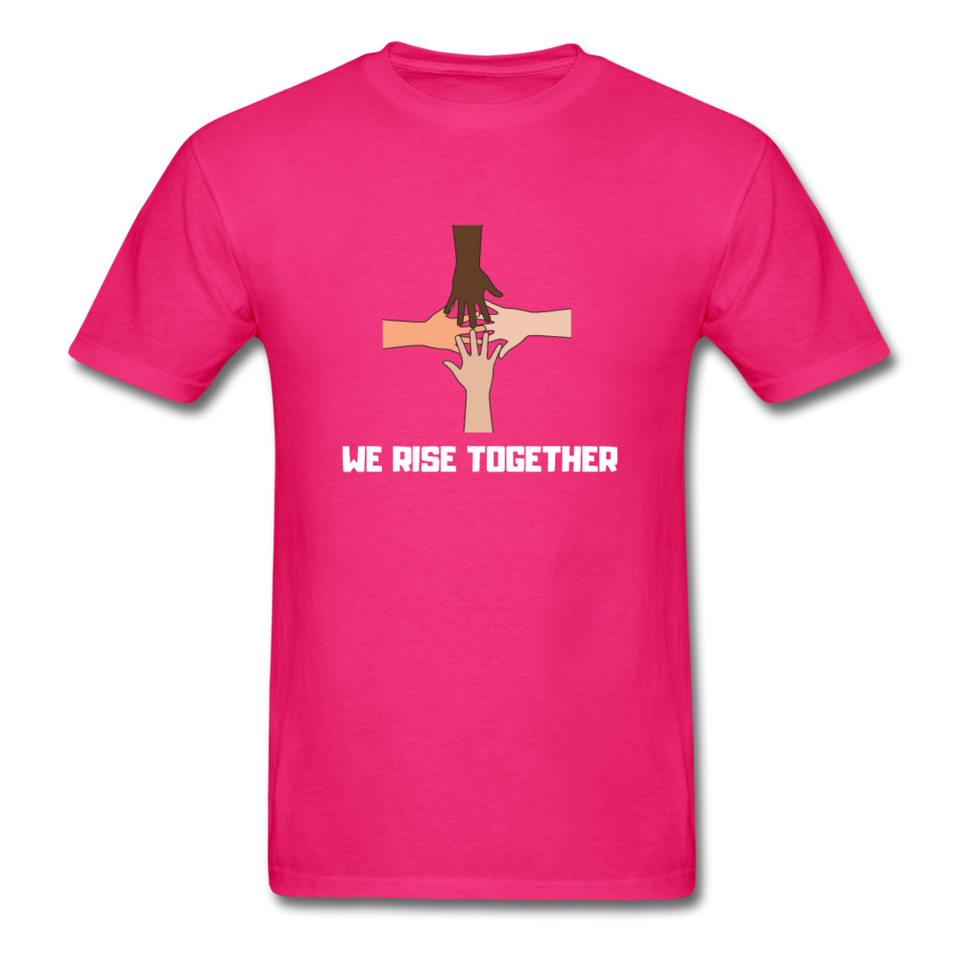 We Rise Together Melanin Black Lives Matter T Shirt - fuchsia