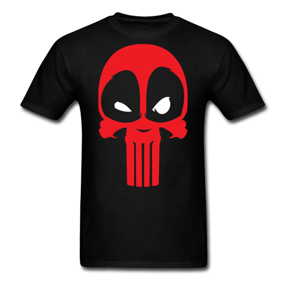 Deadpool Funny Superhero Skull T-shirt Size S-6XL - black