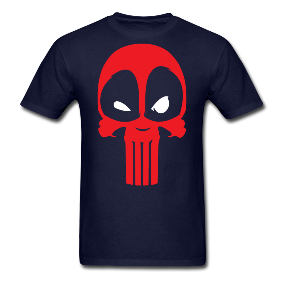 Deadpool Funny Superhero Skull T-shirt Size S-6XL - navy