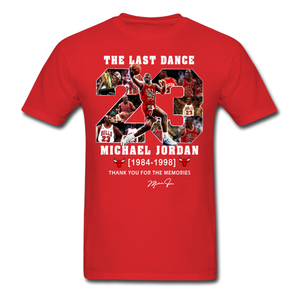 The Last Dance Michael Jordan 1984-1998 Thank You For The Memories Shirt S-6XL - red