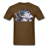 Cute Baby Toothless and Toothpaste Hugging Shirt Night/Light Fury Dragon TShirt - brown