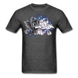Cute Baby Toothless and Toothpaste Hugging Shirt Night/Light Fury Dragon TShirt - heather black