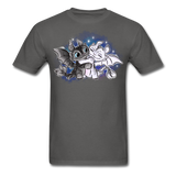 Cute Baby Toothless and Toothpaste Hugging Shirt Night/Light Fury Dragon TShirt - charcoal