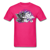 Cute Baby Toothless and Toothpaste Hugging Shirt Night/Light Fury Dragon TShirt - fuchsia