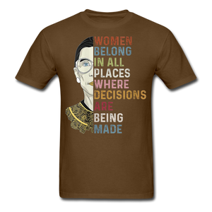 Womens Ruth Bader Ginsburg Women Rgb Tee Shirts Notorious Rbg Tshirt - brown
